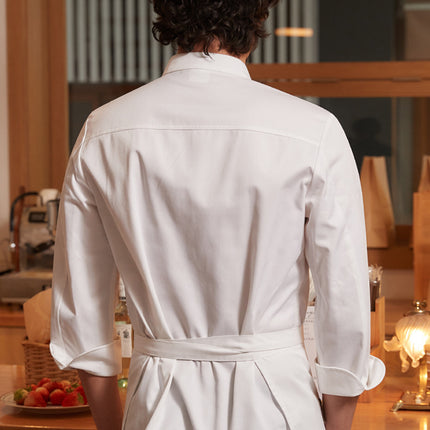 Chef Workwear Long-Sleeve Set for Hotels, Restaurants, and Kitchens, Moisture-Wicking and Sweat-Wicking