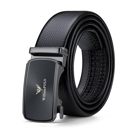 King Paul Belt Men's Genuine Leather Automatic Buckle Business Simple Belt Alloy Trousers Belt Men's High Sense