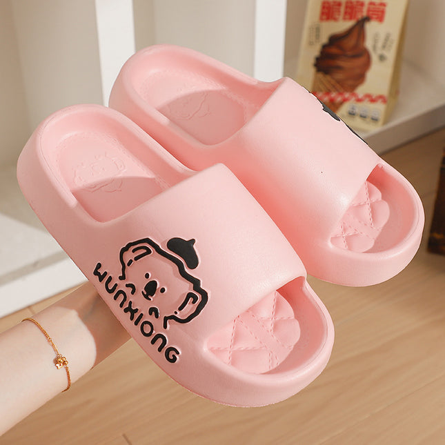 Student Dormitory Home Indoor Bathroom Bath Non-Slip Slippers Women's Eva Soft-Soled Thick-Soled Slippers Cute Slippers