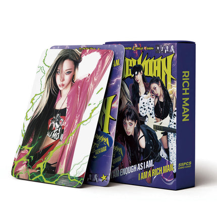 Korean Star 55 Boxed Small Cards Stray (g) I-Dle Ive Ateez Collection Lomo Cards Cross-Border