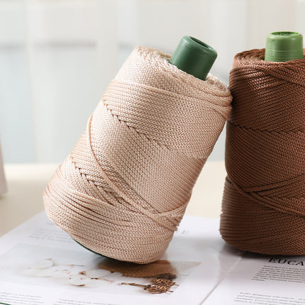 Lightweight Ice Silk Thread for Weaving Hats, Ice Linen Thread for Hand Knitting DIY Crochet Bags, Cushions, Blankets, Hollow Shiny Thick Yarn