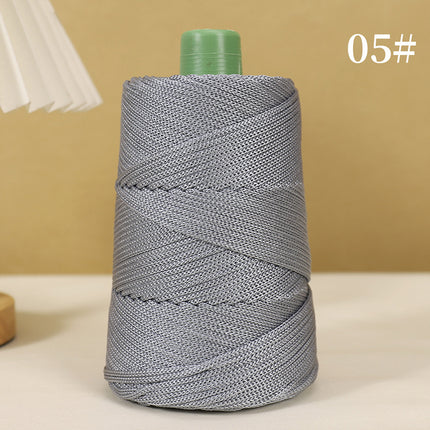 Lightweight Ice Silk Thread for Weaving Hats, Ice Linen Thread for Hand Knitting DIY Crochet Bags, Cushions, Blankets, Hollow Shiny Thick Yarn