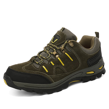 Qifeng Camel Autumn and Winter New Outdoor Hiking Shoes Men's Non-Slip Wear-Resistant Hiking Dad Shoes Hiking Sports Men's Shoes