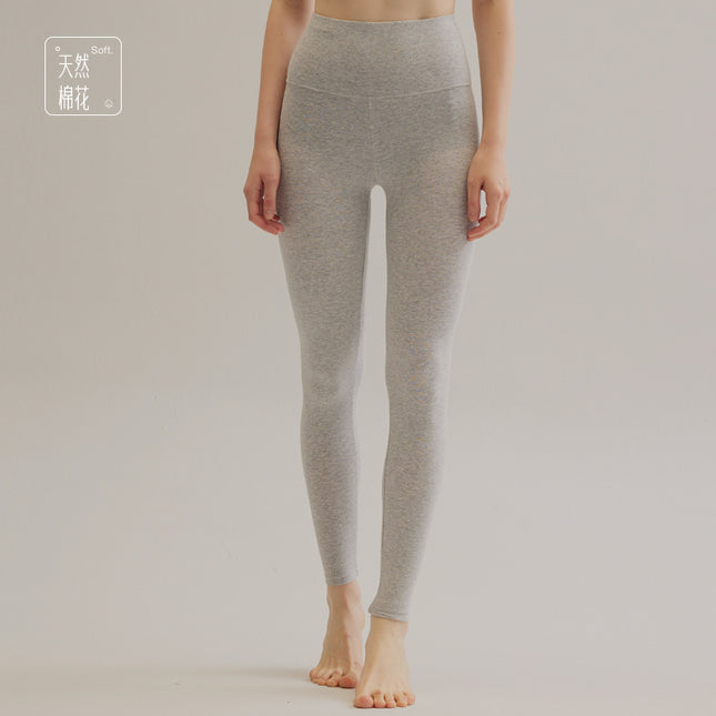 Pure Cotton Thermal Leggings for Women, Warm Pants, Comfortable Waist Protection, Thin Style, Plus Size, Autumn and Winter, High-Waisted Thermal Pants for Women