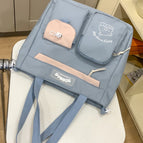 Khaki shoulder bag without accessories