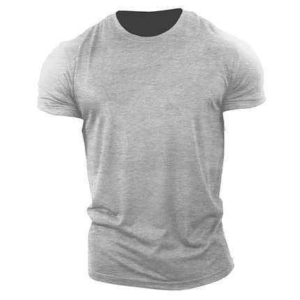 New trend loose running training sports short sleeve letters casual cotton round neck men's fitness T-shirt custom LOGO