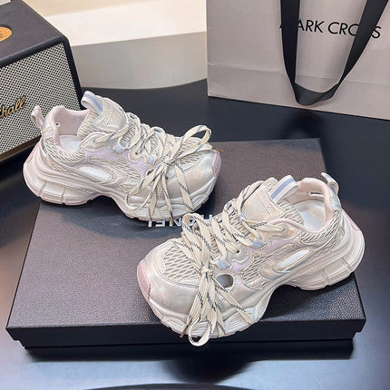 Trendy Popular Dad Shoes 2025 Platform Thick-Soled German Training Shoes Fashionable Stylish Mesh Casual Sports Sandals