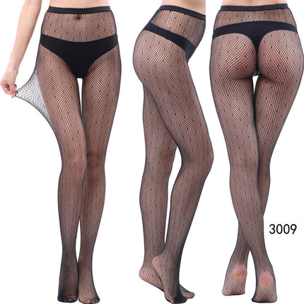 Factory In-Stock European and American Style Pantyhose, Summer Fishnet Stockings, Fashionable Girls' Sexy Patterned Jacquard Lace Hollow-Out Retro