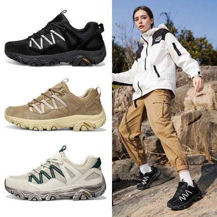 25 Four Seasons Sports Outdoor Shoes for Men and Couples Mesh Breathable Hiking Shoes for Women Off-Road Anti-Slip Hiking Jinjiang Cold Sticky Shoes