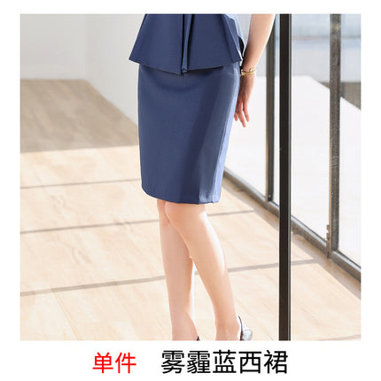 Grey Short-sleeved Suit suit Women's Summer High-end Hotel Front Desk Tooling Elegant Jewelry Store Work Clothes Professional Dress