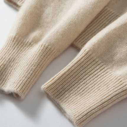 2025 Autumn and Winter Round Neck Cashmere Buttoned Cardigan Women's Cashmere Large Size Thickened Sweater Jacket Sweater Large Size