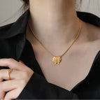 Fan tassel necklace