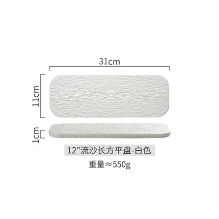 Ceramic Steak Dinner Plate, Household Stone Pattern Western Food Plate, Pasta Plate, Salad Plate, Flat Plate, Round Plate, High-end