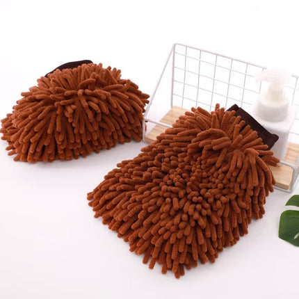 Car Cleaning Gloves Chenille Coral Gloves Car Washing Double-sided Rag fleece-lined Thickened Car Washing Gloves
