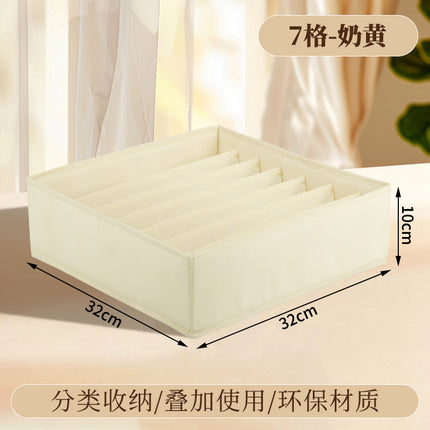 Fabric Underwear Storage Box with Compartments for Home Use, Drawer-Style Storage with Dividers for Organizing Socks