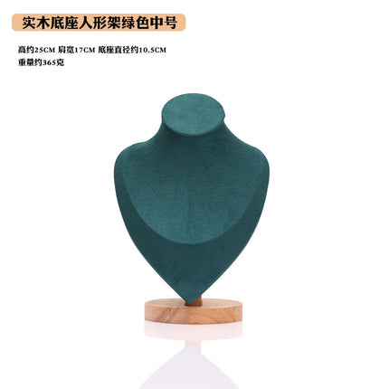Factory Solid Wood Necklace Display Stand Bracelet Pendant Jewelry Display Rack Figure Model Neck Counter Display Props