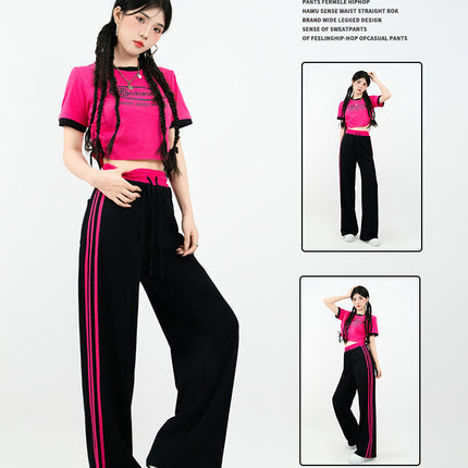 Korean Girl Group Student Cheerleading Performance Navel-Baring Performance Costume Ds Singing Suit Cheerleading Basketball Baby Suit