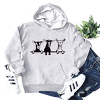 6801-Light Grey Hoodie (Black font) / S