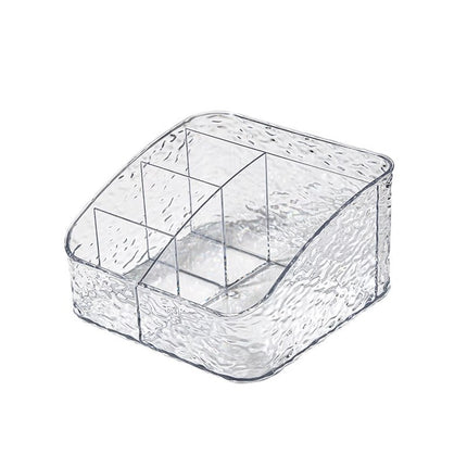 Light Luxury Cosmetics Storage Box Desktop Dressing Table Lipstick Skin Care Products Water Ripple Acrylic Large Capacity Storage Rack