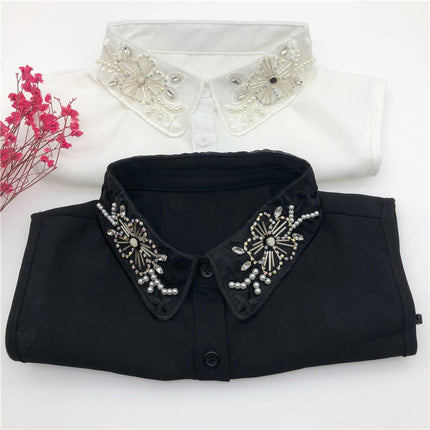 Temperament boutique white handmade garment collar inside warm fake collar women's fashion new foreign trade collar women