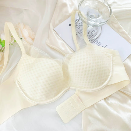 Underwear for Plus-Size Women with Large Busts, Minimizing Seamless Push-Up Thin Summer Sexy Ladies' Breathable Soft Underwire Bra
