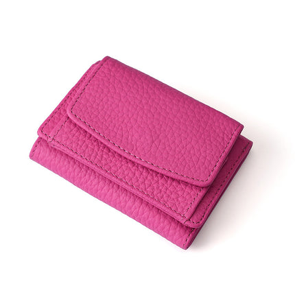 Japan Amazon Lotte Women's Genuine Leather Small Purse rfid Coin Bag Wallet Foreign Trade Mini Short Money Cloth