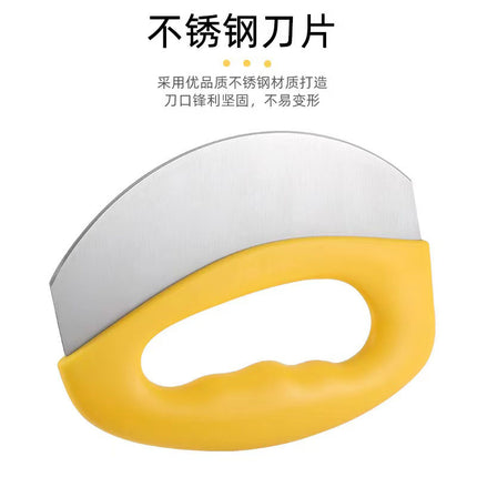 Amazon popular pizza cutter comes with protective cover pizza knife semicircle pizza cutting multi-purpose stainless steel cutter