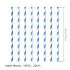 Blue straw-10pcs
