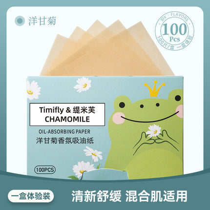 Timiv Facial Oil Absorbing Paper Facial Oil Absorbing Oil Control Oil Absorbing Paper 100 Fragrance Portable Extraction Boxed