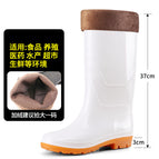 High tube white food boots [plus velvet] / 38