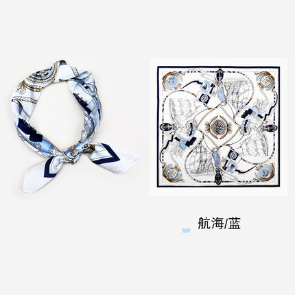 Spring and Summer 70cm Small Square Scarf Women's Autumn and Winter New Foreign Style Fashion All-match Shake Tone Same Scarf Scarf