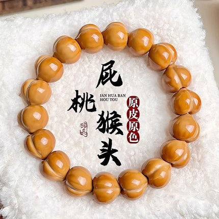 Monkey Head Natural King Kong Star Moon Cook DIY Accessories Men's and Women's Pan Wen Play Hand-held Chain Buddhist Bead String