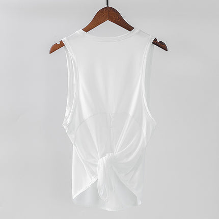 Summer Stitching Mesh Sports Blouse Women's Loose Quick-drying Sports Vest Breathable Slimming Short-sleeved T-shirt Yoga Wear