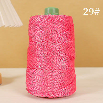 Lightweight Ice Silk Thread for Weaving Hats, Ice Linen Thread for Hand Knitting DIY Crochet Bags, Cushions, Blankets, Hollow Shiny Thick Yarn