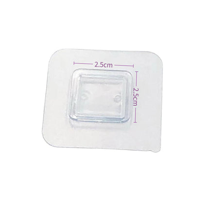 No-Drill Adhesive Storage Rack Patch Wholesale Accessories, Adhesive Hooks, Square Wall-Mounted Plastic Flat Buckle Clips