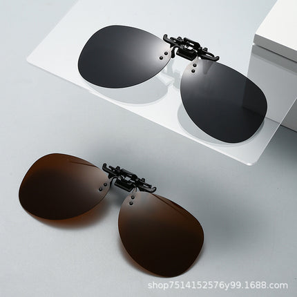 Popular Toad Mirror Sunglasses, Polarized Clip-On Night Vision Goggles for Men and Women, Flip-Up Glasses Clip-On Manufacturer Direct