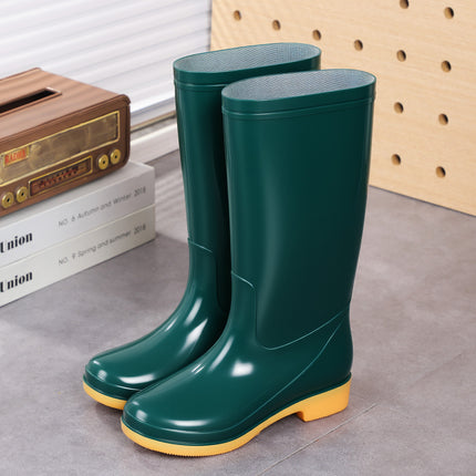 Women's High-Tube Rain Boots for Labor Protection, All-Season Rain Shoes, Kitchen Rubber Shoes, Mom's Cleaning Waterproof Shoes, Market Water Boots, Women's Shoes