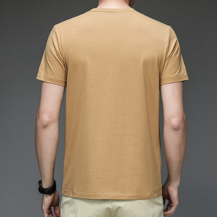 Mingdi Mouse Men's Summer Fashion Versatile Short-Sleeved Round Neck T-Shirt Korean Style Pure Cotton Large Size Loose Young Men's T-Shirt