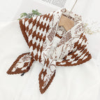 L024-144-01 coffee / 70cm wrinkled square towel