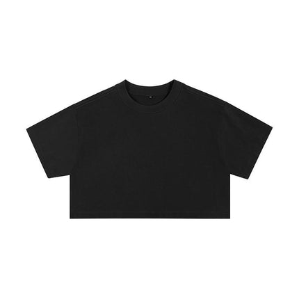 European Size Ins Pure Cotton Sexy Crop Top Loose Women's Short Sleeve T-Shirt with Logo Printed Same Day Shipping Crop Top