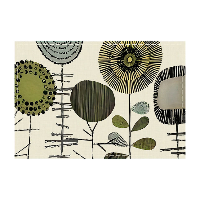 Amazon's Best-Selling Geometric Flower-Shaped Placemat New Holiday Linen Table Mat Home Kitchen Table Decoration Insulation Mat