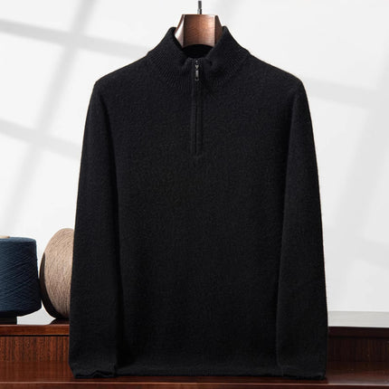 Cashmere Wool Half Turtleneck Sweater Men / Pull Col Roulé Cachemire Laine Homme
