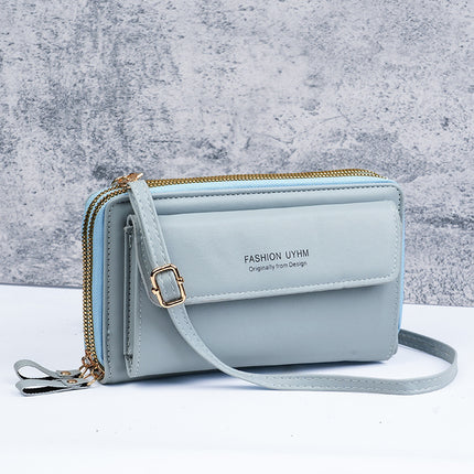 2025 Women's Long Wallet Korean Style Double Zipper Large Capacity Crossbody Bag Women's Fashion Versatile Mobile Phone Bag Women's Wholesale