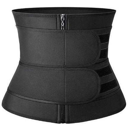 Cross-Border Sweat-Inducing Waist Trainer with Zipper and Snap Buttons, Women's Waist Cincher, Slimming Belt, Sports Waist Shaper