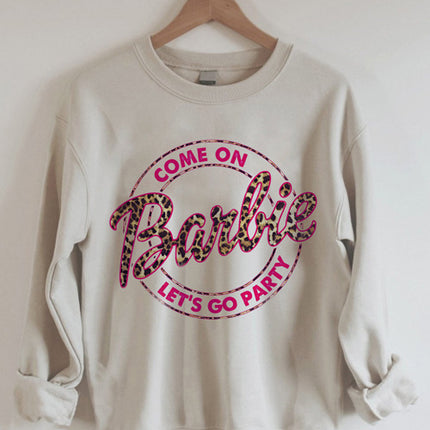 2023 European and American New Product wish Easter Cute Rabbit Couple Print Large Size Loose Casual Round Neck Sweatshirt