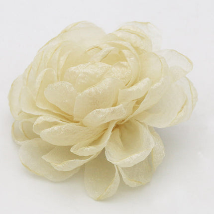 Easiest for Match Camellia High Heels Decorations Starry Sky Yarn Burnt Edge Flowers Bridal Shoe Flowers Handmade Wedding Shoe Accessories