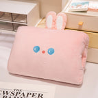 Pink rabbit [large elastic velvet 32*26cm] / Warm insert pillow