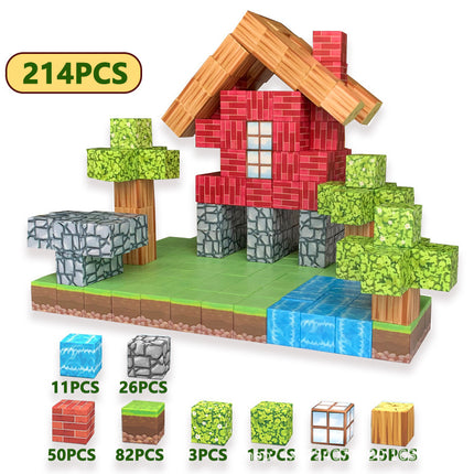 Cross-Border Mc My Magnetic World Magnetic Block Building Blocks Assembly Gravity Puzzle Primitive Forest Amazon Jungle