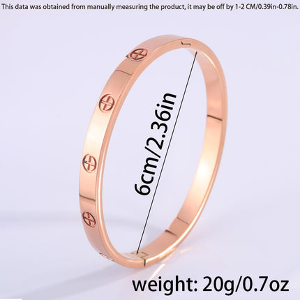 Cross-Border Popular Stainless Steel Cross Nail Bracelet for Women, Fashionable and High-End, New Versatile Light Luxury Style Non-Fading Bracelet