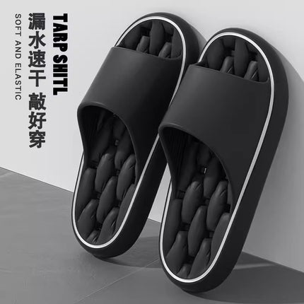 Slippers for Women, Summer Couples, Indoor Home Bathroom Bathing, Leaking, Non-Slip, Thick-Soled, Shit-Stepping Household Sandals, Slippers for Men